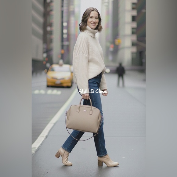 Korks Shoes - Korks Destiny Vegan Ankle Boots Cream Block Heel Zip | Women’s US 9 | NWB